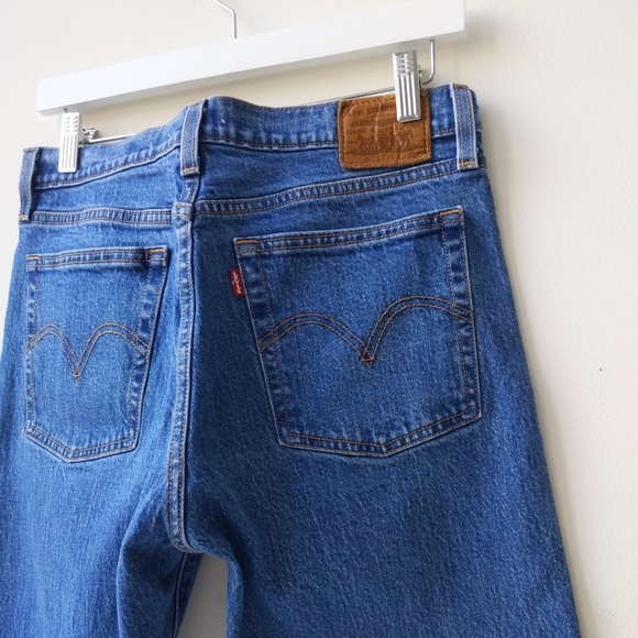 Levi's Wedgie Straight High Rise Crop Button Fly Jeans Women's 29 - Picture 4 of 8